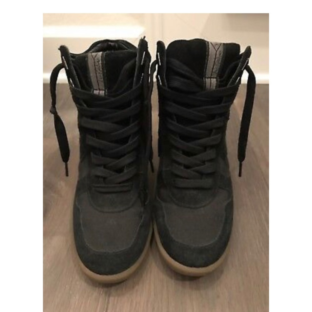 Sam Edelman Black High too platform sneakers